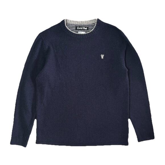 Coen Other - Coen Tokyo Japan Lambs Wool Knit Men’s Crewneck Sweater Navy Blue Size XL